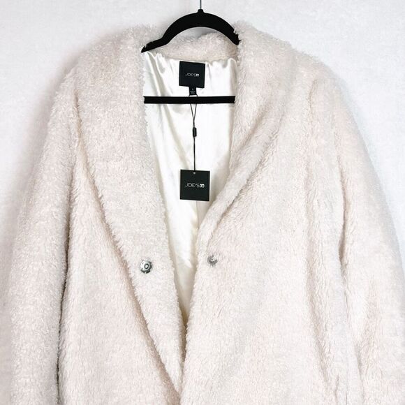 Joe’s Jeans Pascale Faux-Shearling Coat in Cream Size S NWT - Picture 7 of 16
